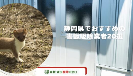 【最新版】静岡県でおすすめの害獣駆除業者20選！業者に依頼するメリットやデメリットとは？