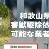 【2023年12月】和歌山県で害獣駆除依頼が可能な業者10選-駆除方法から対策方法まで解説-